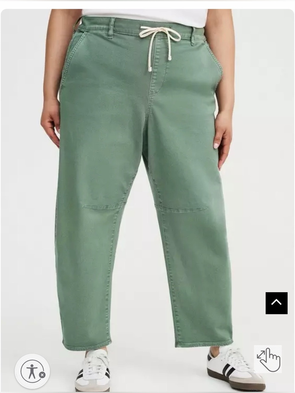 Torrid  Green Relaxed Barrel Pants